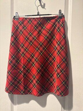 J. Crew Plaid Silky Skirt